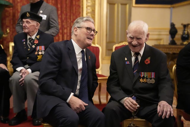 Prime Minister Sir Keir Starmer and veteran Bill Jones at Windsor Castle