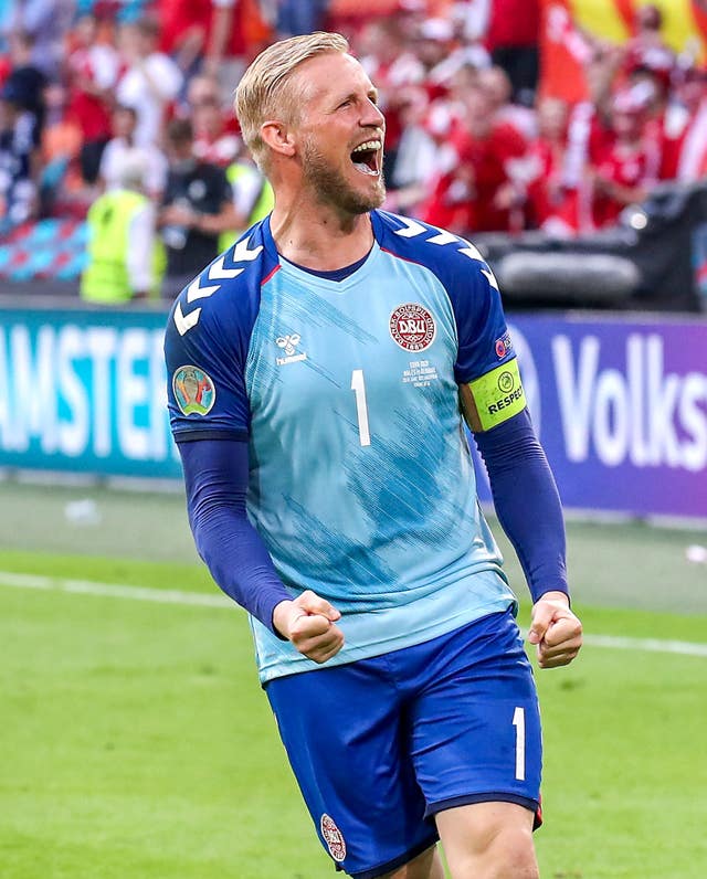 Denmark's run to the last four was fuelled by emotion after Christian Eriksen suffered a cardiac arrest in their first game. Kasper Schmeichel celebrated with gusto after the last-16 win over Wales