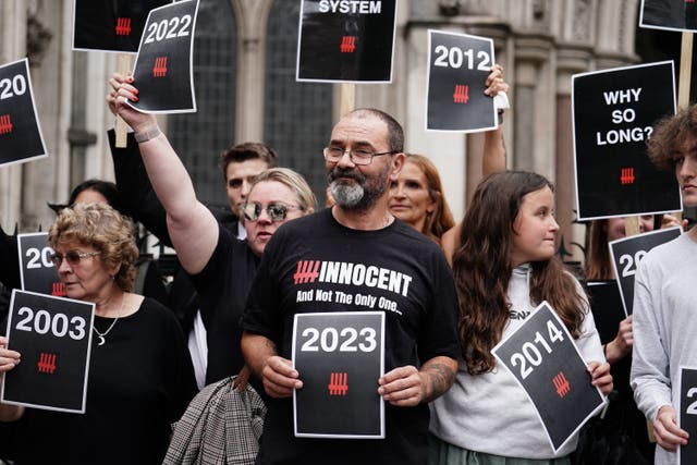 Andrew Malkinson outside the Royal Courts of Justice in London after being cleared by the Court of Appeal in 2023