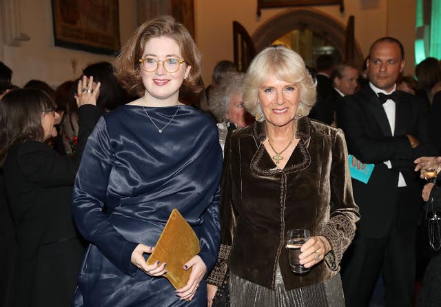 The Duchess of Cornwall and writer Fiona Mozley