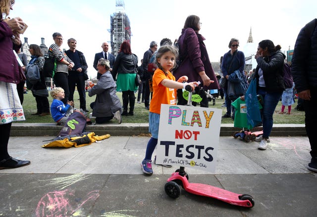 Protesters gather in Parliament Square before delivering the petition