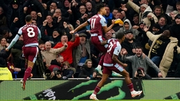 Ollie Watkins celebrates scoring Aston Villa’s winner at Tottenham (John Walton/PA)