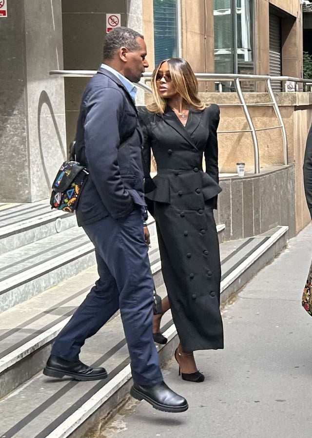 Naomi Campbell outside a central London tribunal