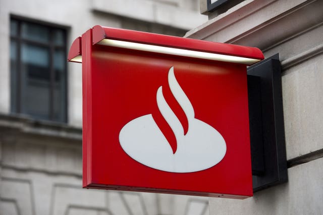 A Santander branch sign