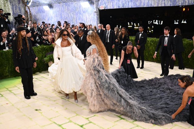 Blue Ivy Carter and Beyonce at the Met Gala