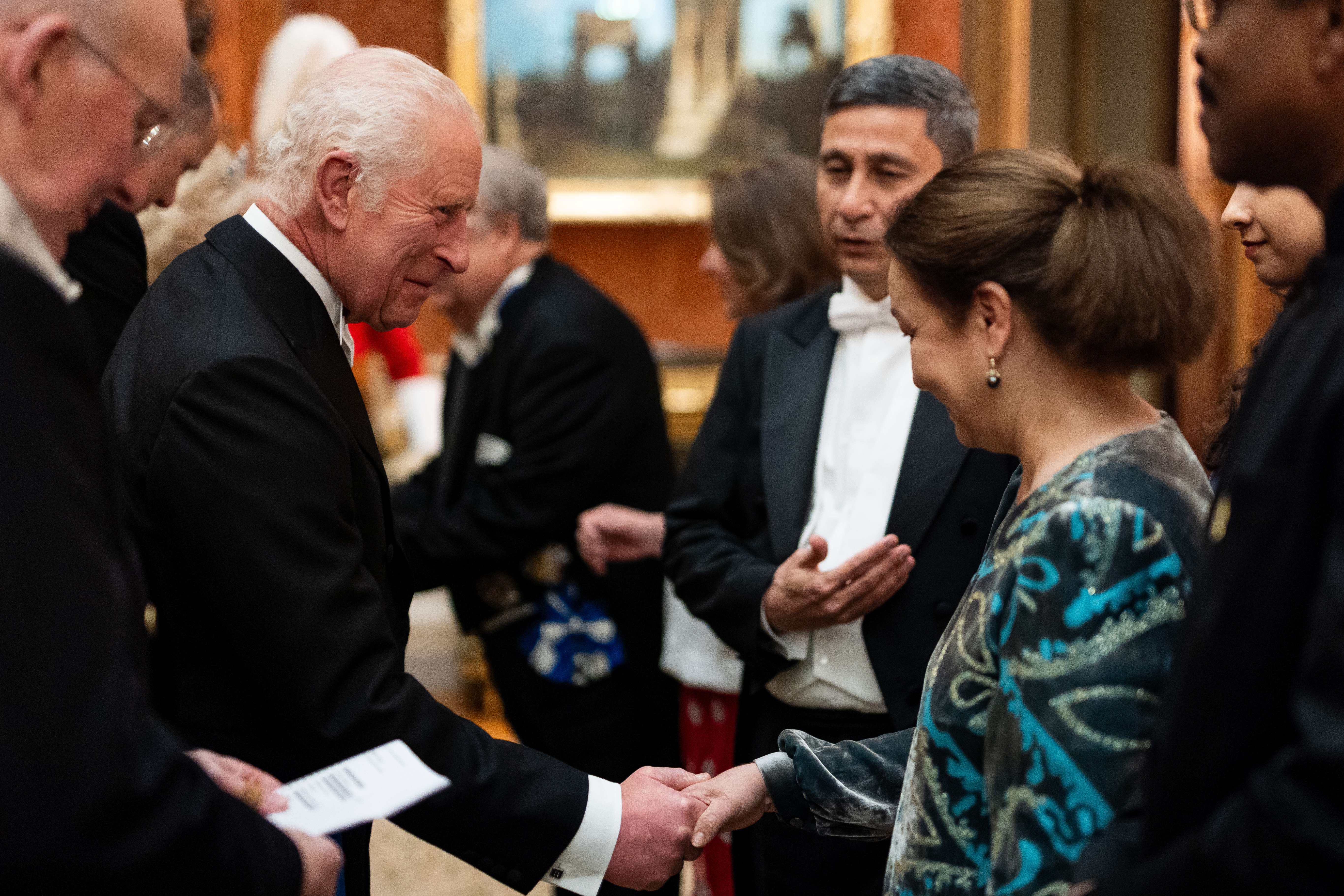 King, Queen And William Welcome Diplomats To Glittering Palace ...