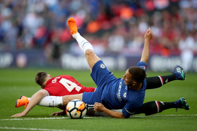 Phil Jones felled Eden Hazard 