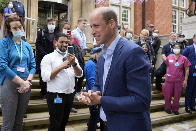 The Duke of Cambridge visits the Royal Marsden Hospital