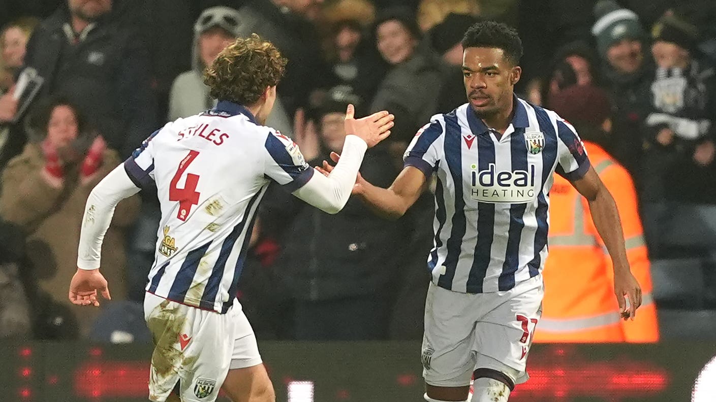 Grady Diangana (right) scored a first-half brace against Portsmouth (Martin Rickett/PA)