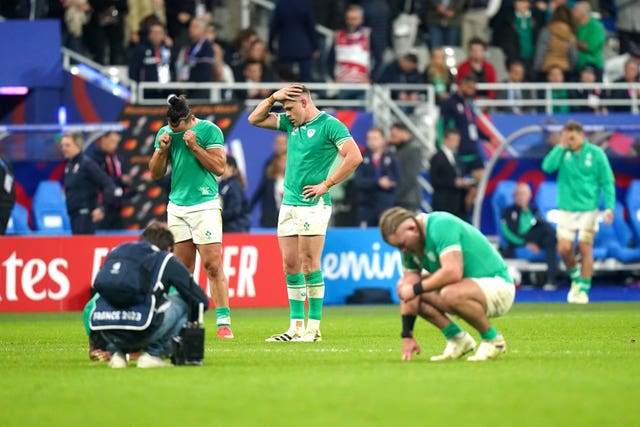 Ireland were knocked out of last year's Rugby World Cup by New Zealand