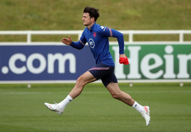 Harry Maguire is back in training but was unable to play England's Euro 2020 opener.
