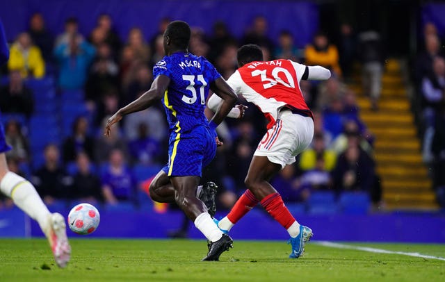 Eddie Nketiah scores for Arsenal