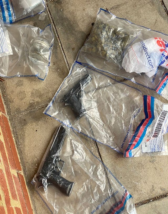 Drugs and guns discovered during Operation Pandilla