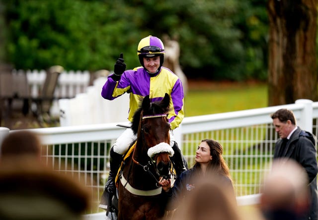 Jockey David Noonan celebrates his first Grade One on Le Patron
