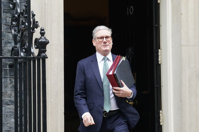 Sir Keir Starmer leaving 10 Downing Street