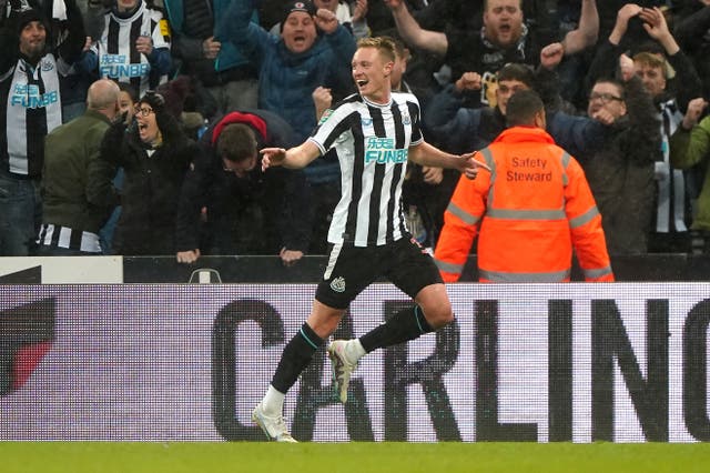 Newcastle’s Sean Longstaff  scored both goals in a 2-1 semi-final, second leg victory over Southampton