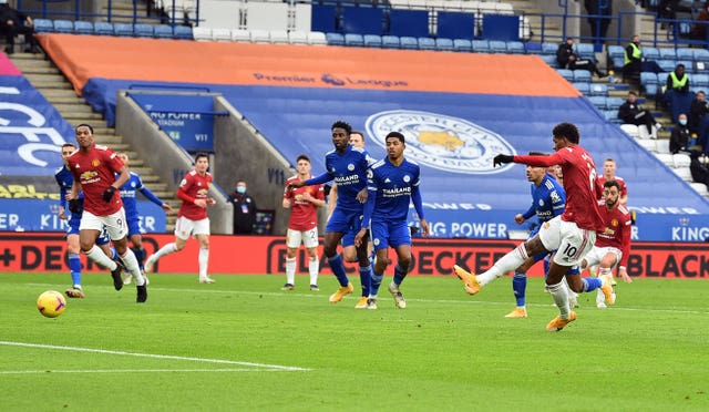 Marcus Rashford opening the scoring in the first half