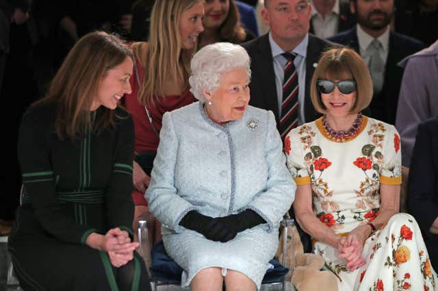 Royal visit to London Fashion Week