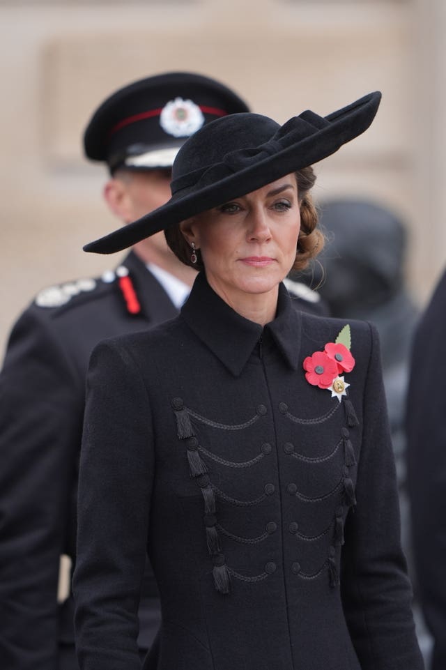Kate at the Armistice Day service on Tuesday