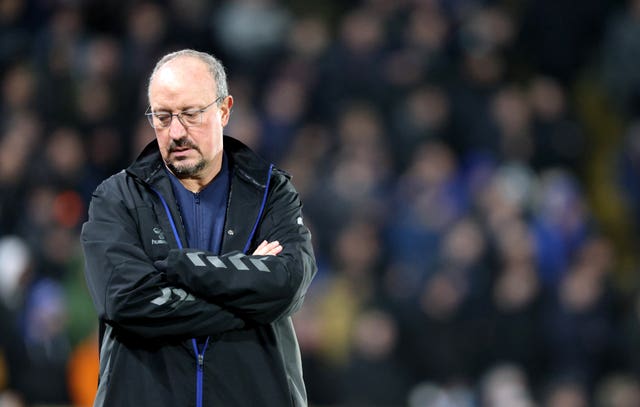 Everton sacked Rafael Benitez after a ninth defeat in 13 league games (Richard Sellers/PA).