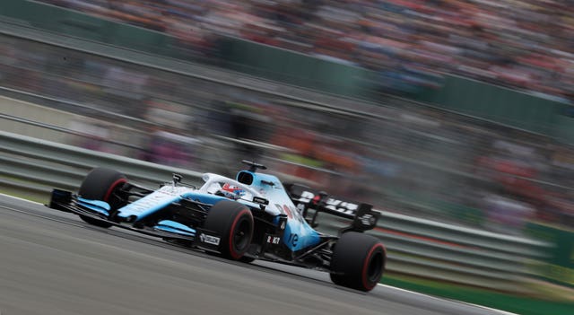 George Russell pilots Williams' 2019 car in practice for the British Grand Prix