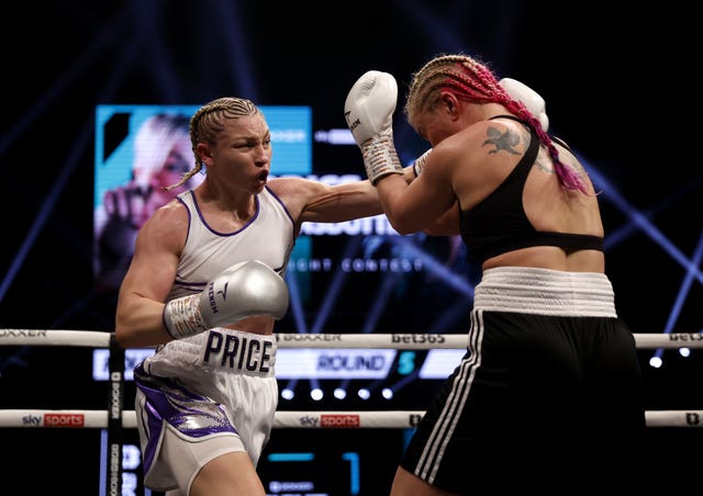 Lauren Price beat Valgerdur Gudstensdottir on points in a six-round bout