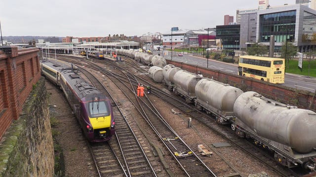 Freight train derailment in Sheffield