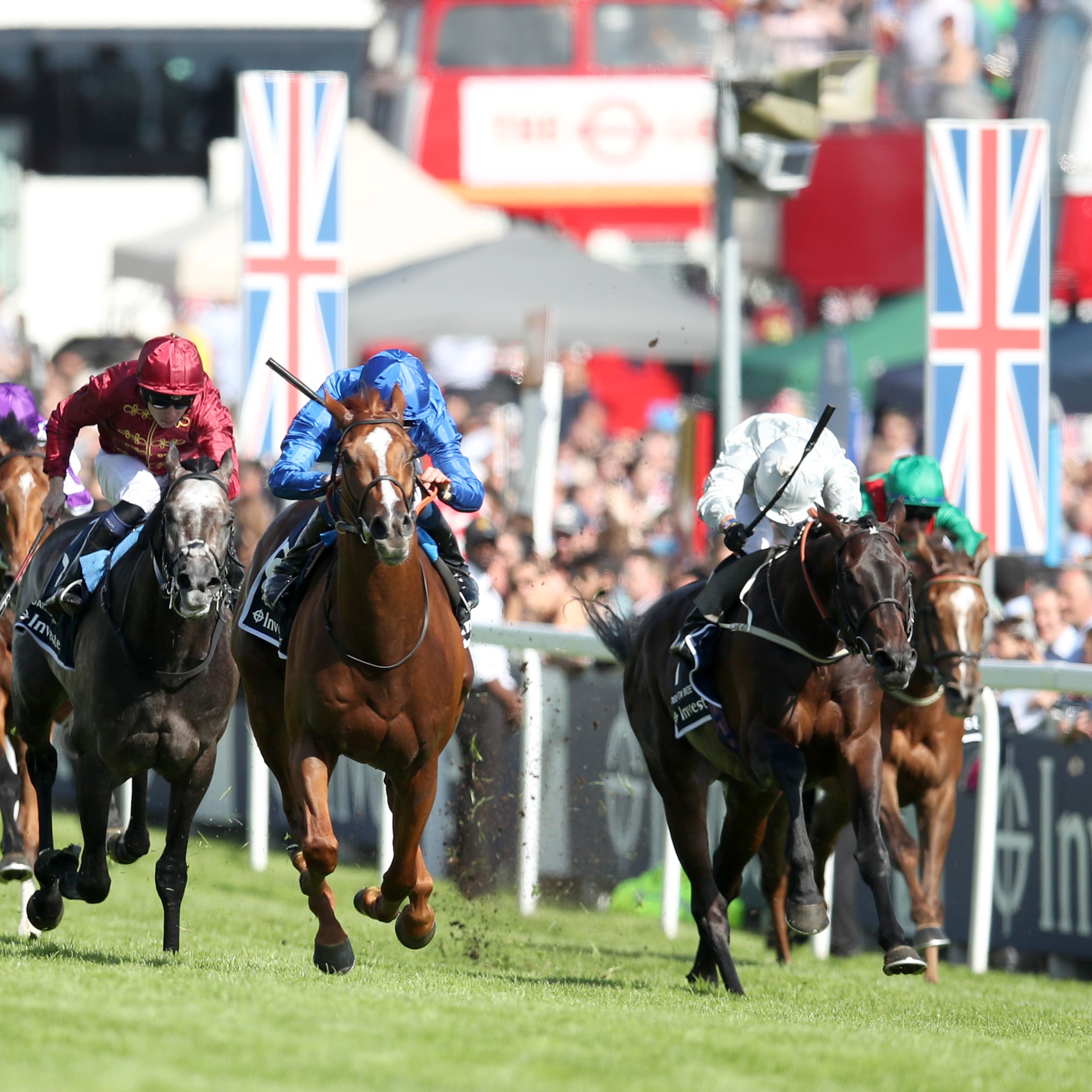 Dee Ex Bee (right) ran a blinder in the Derby