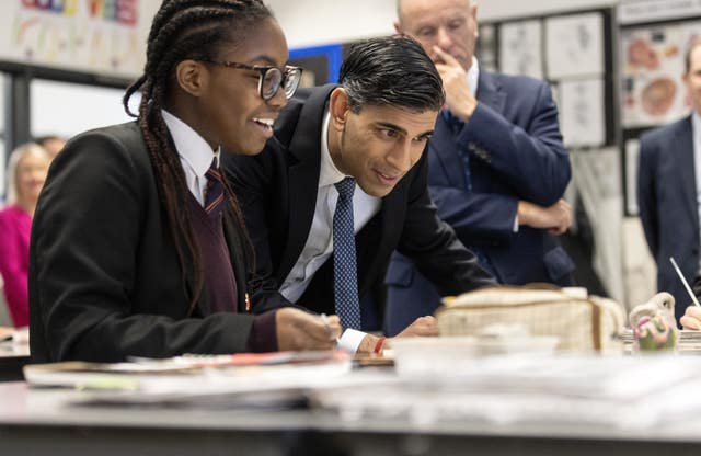 Rishi Sunak visit to Wren Academy