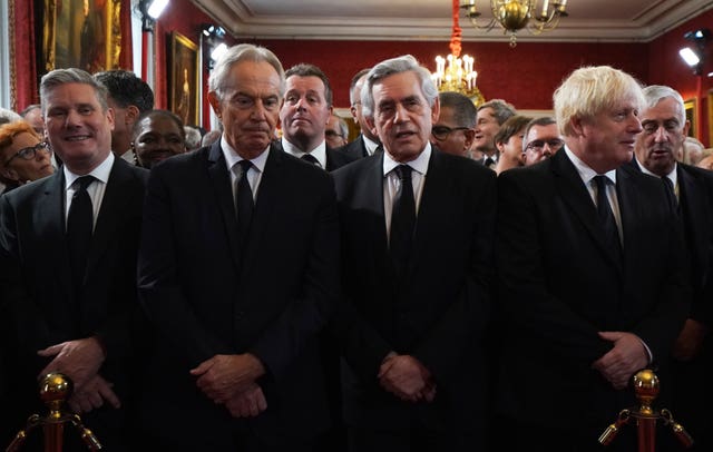 Keir Starmer, Tony Blair, Gordon Brown and Boris Johnson