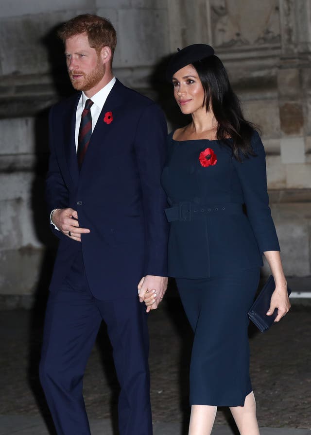 The Duke and Duchess of Sussex leaving Westminster Abbey