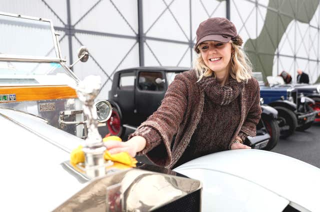 Katie Forrest at the Vintage Sports-Car Club driving tests