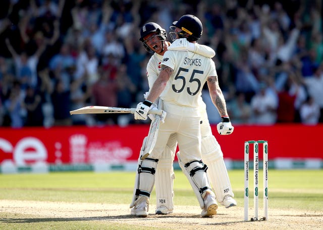 Jack Leach, left, played a key role in helping England to victory at Headingley (Tim Goode/PA)