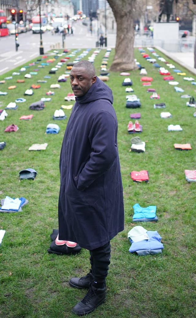 Idris Elba during the launch of his Don’t Stop Your Future campaign in Parliament Square, Westminster