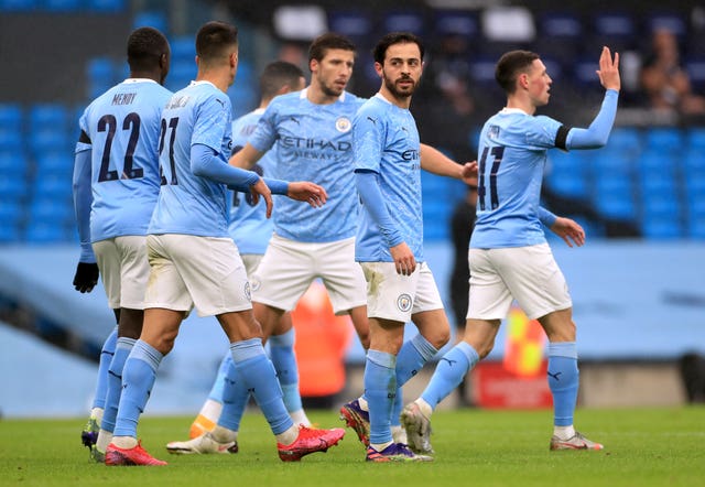 Manchester City eased past Birmingham in the FA Cup