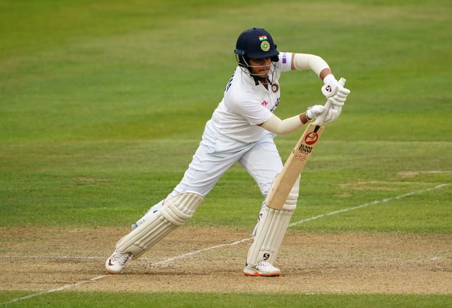 India's Shafali Verma struck a comfortable half century on a rain-affected day in Bristol