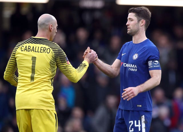 Willy Caballero and Gary Cahill, right, could return to the Chelsea side