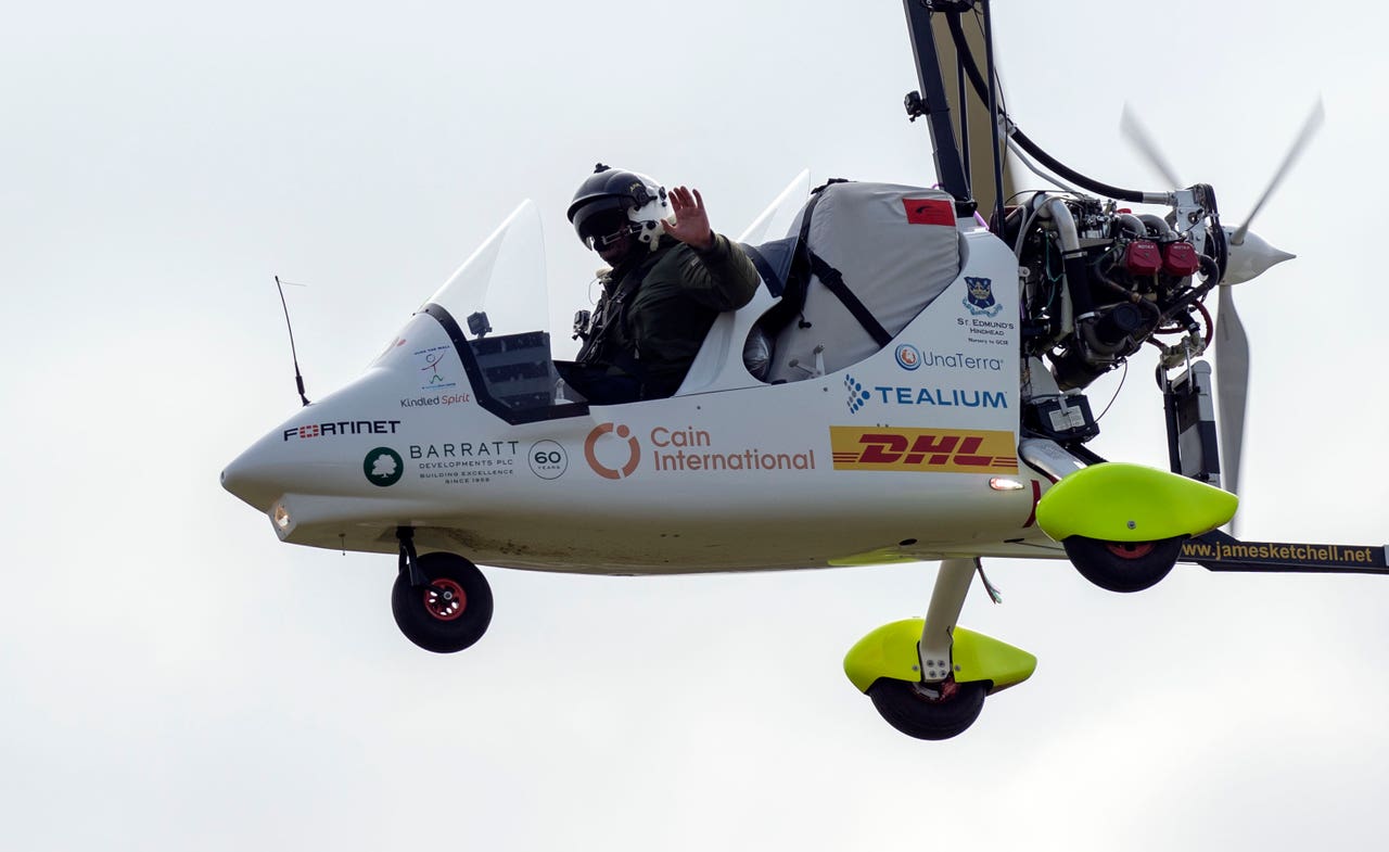 Adventurer begins round-the-world gyrocopter flight | Bridgwater Mercury