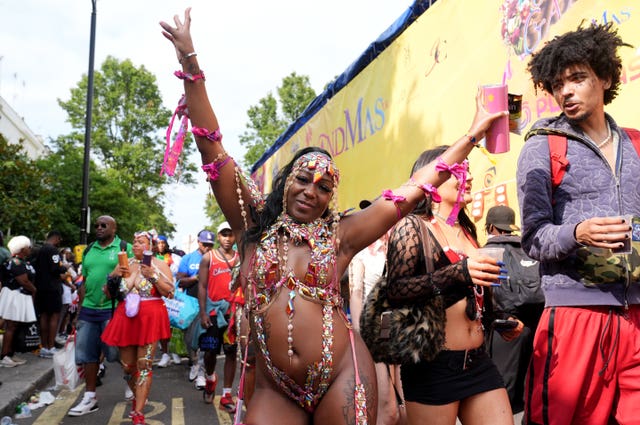 Participants in the adults' parade