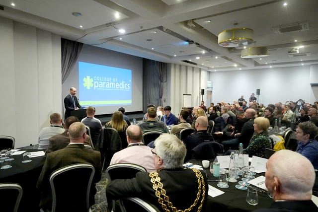 The Prince of Wales giving a speech during the inaugural Emergency and Critical Care Conference at the Birmingham Conference and Events Centre