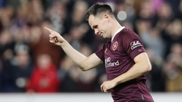 Lawrence Shankland scored a hat-trick as Hearts ended their losing run in style (Steve Welsh/PA)