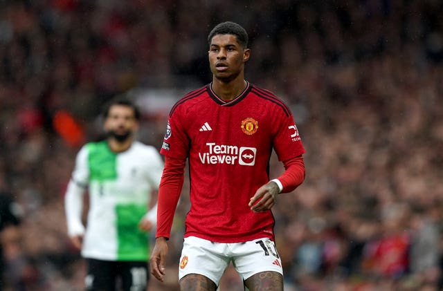 Marcus Rashford in action for Manchester United