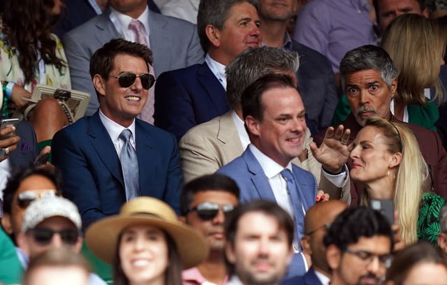 Tom Cruise returned to the Wimbledon stands for the men' singles final (John Walton/PA)