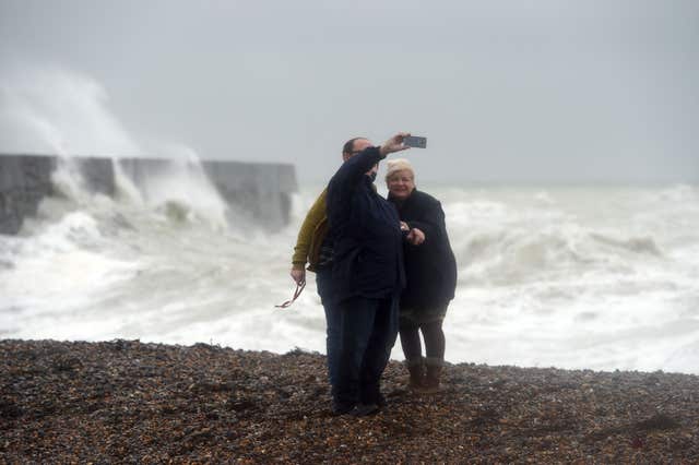 People are being urge to avoid so-called storm selfies (Andrew Matthews/PA)