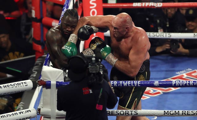 Tyson Fury, right, beat Deontay Wilder in Las Vegas last weekend