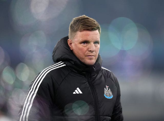 Newcastle head coach Eddie Howe before a Premier League match at West Ham