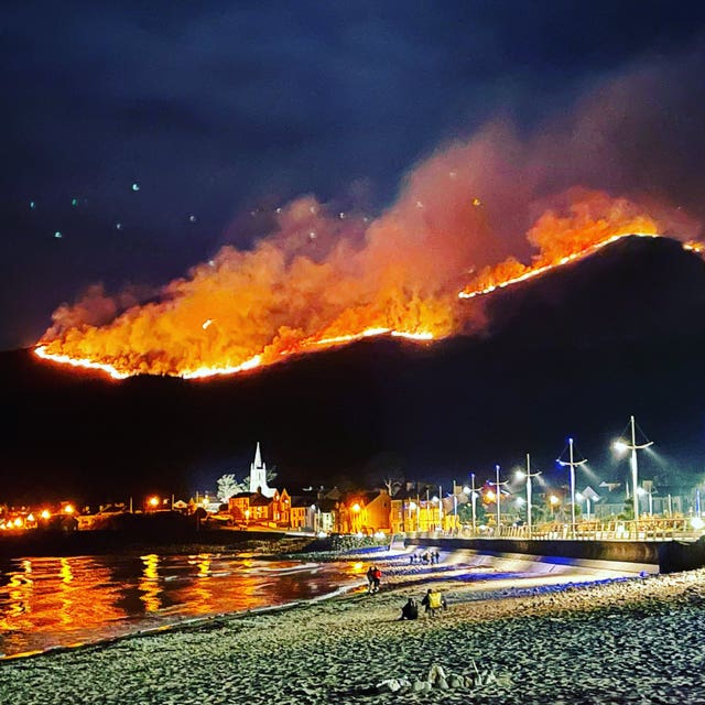 Mourne Mountains fire