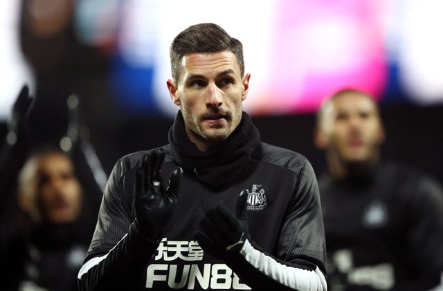 Fabian Schar returned to the Newcastle side at Manchester City