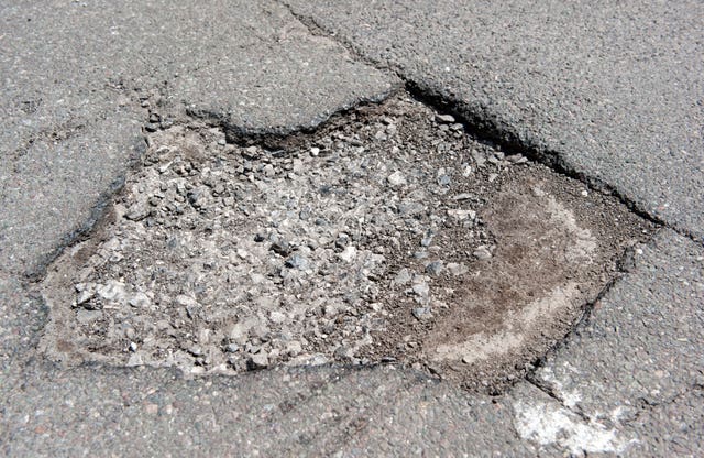 A pothole 