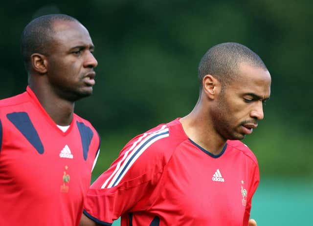 Thierry Henry, right, and Patrick Vieira enjoyed a successful career together at Arsenal